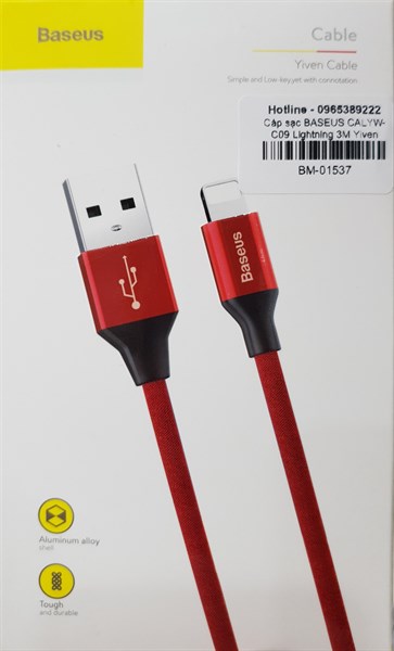 Cáp sạc BASEUS CALYW-C 300cm Lightning