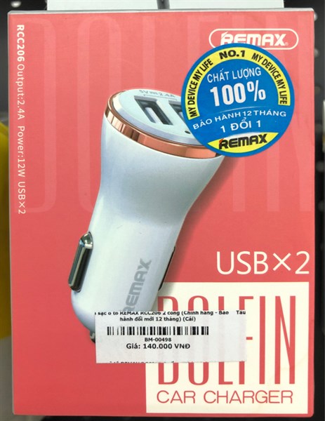 Tẩu sạc REMAX RCC206 2 cổng
