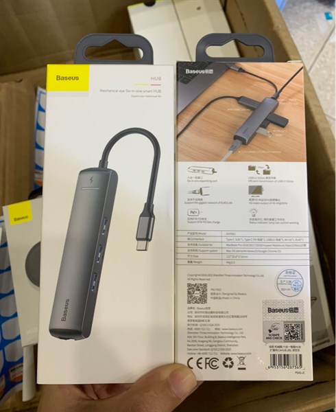 Bộ chuyển HUB BASEUS Type C sang 6 in 1 CAHUB-J0G