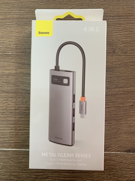 Bộ chuyển HUB BASEUS Type C 6 in 1 CAHUB-CW0G