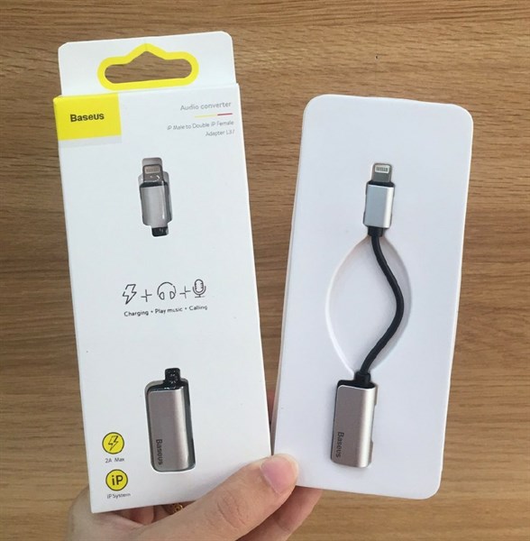 Jack chuyển BASEUS CALL37 L37 Lightning 1 ra 2