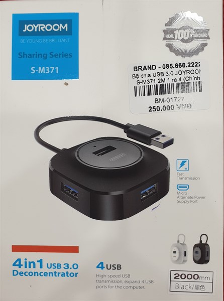Bộ chia USB 3.0 JOYROOM S-M371 2M 1 ra 4