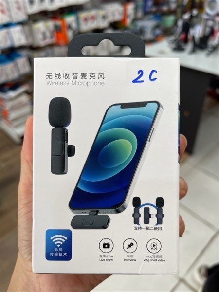 Mic thu âm K9 không dây đôi Type C