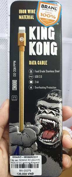 Cáp sạc REMAX RC-054i/WK WDC-013i Lightning Emperor 2.1A