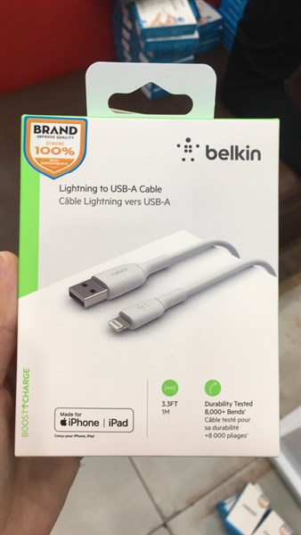 Cáp sạc Belkin chuẩn MFI 100cm Lightning to USB-A