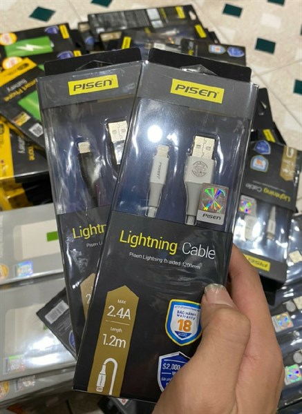 Cáp sạc PISEN AL17 Lighting (Chính hãng - BH 12 tháng
