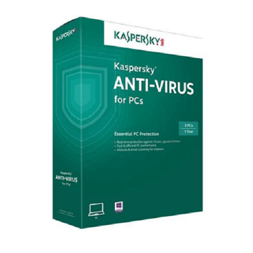 Phần mềm diệt Virut Kaspersky Anti-Virut 3PC-12 tháng