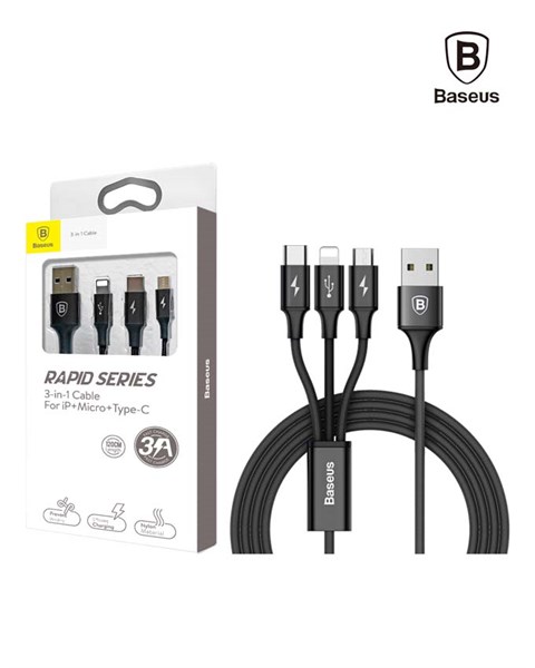 Cáp sạc BASEUS CA3IN1-ZY 120cm Lightning & Micro & Type-C