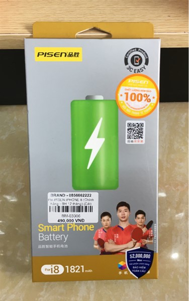 Pin iPhone 8 PISEN