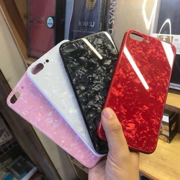 Ốp iPHONE X/XS lưng kính vân kim cương