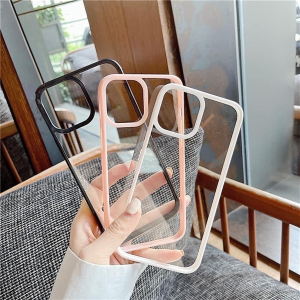 Ốp iPHONE 11 6.1 viền màu lưng trong 50k