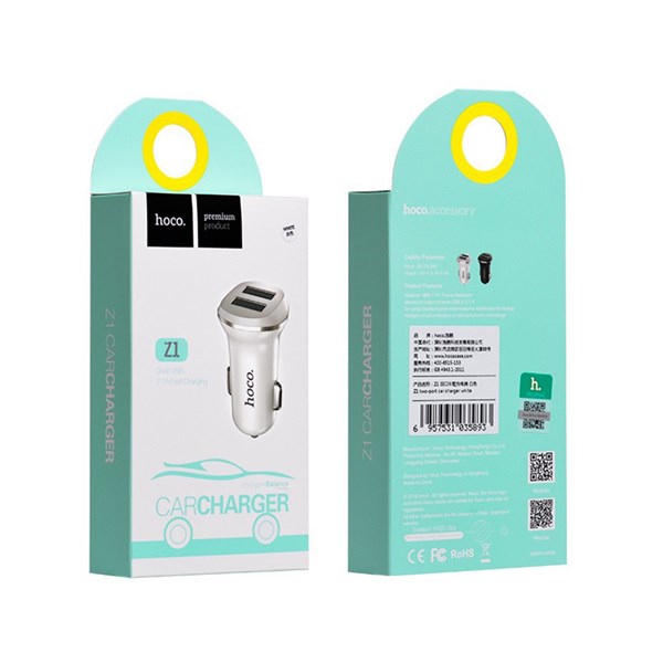 Tẩu sạc HOCO Z1 2 cổng USB (BH 6 tháng
