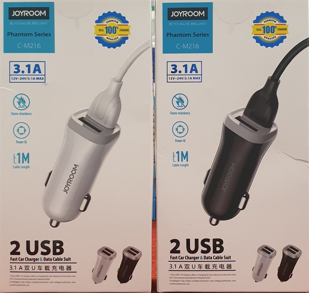 Tẩu sạc JOYROOM C-M216 2018 Type-C 2 cổng