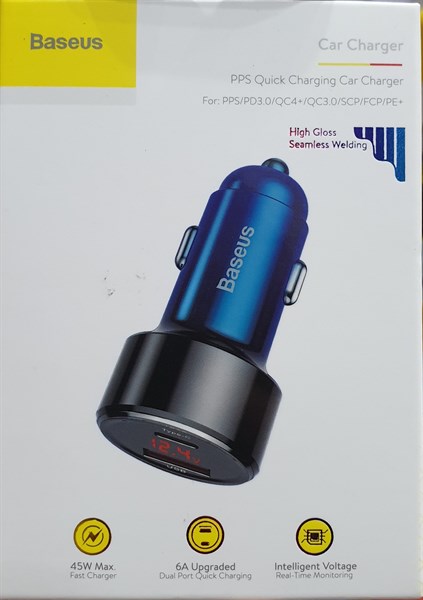 Tẩu sạc BASEUS PB1953Z-1 45W Type-C & USB. QC3.0/QC2.0/AFC