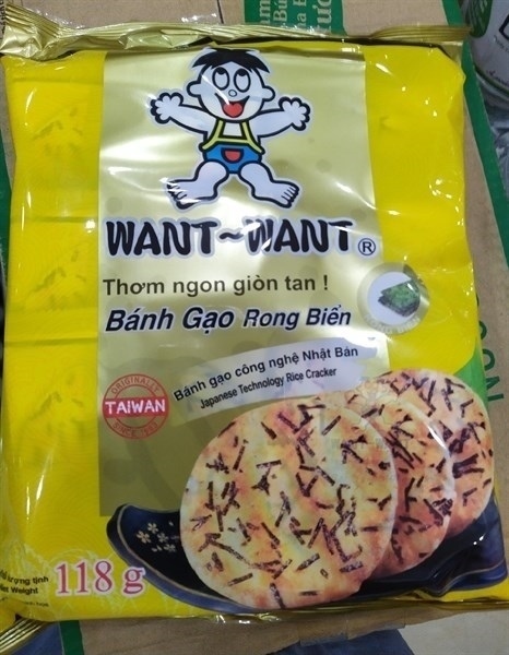 BÁNH GẠO WANT WANT NHẬT BẢN VỊ RONG BIỂN GÓI 118G