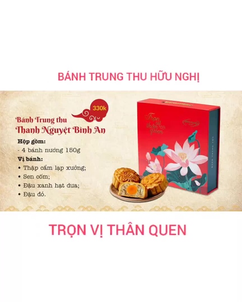 Bánh trung thu - Bánh nướng đậu xanh Hữu Nghị (HN.NDX150)