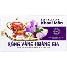 BDXRV300: BÁNH ĐẬU XANH RỒNG VÀNG H24 HỘP 300G KHOAI MÔN