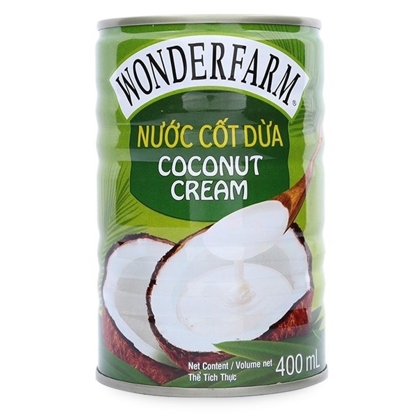 NƯỚC CỐT DỪA WONDERFARM COCONUT CREAM LON 400ML.