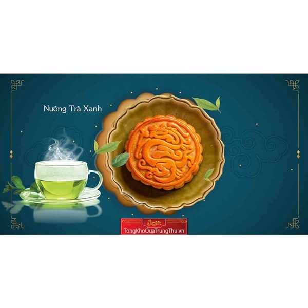 Bánh trung thu Thu Hương - Bánh Nướng Trà Xanh (TH.NTX)