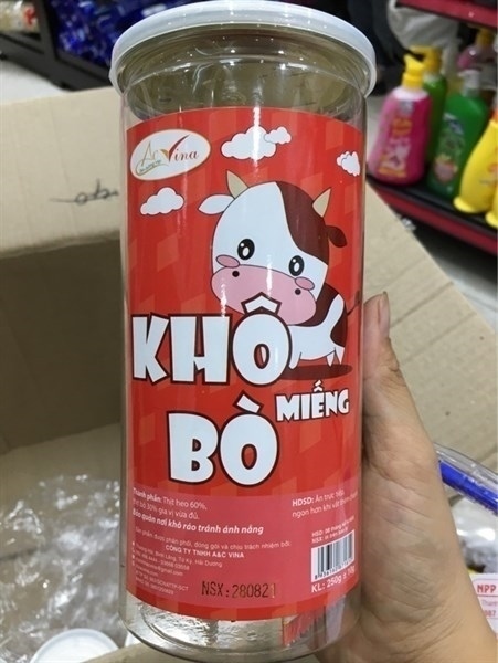 KHÔ BÒ MIẾNG AC VINA LỌ 250G