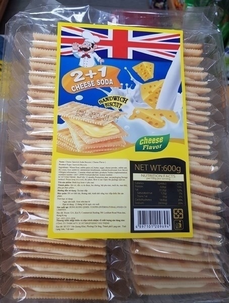 BÁNH QUY KẸP KEM HONGKONG HIỆU ĐẦU BẾP VỊ FOMAI-600G