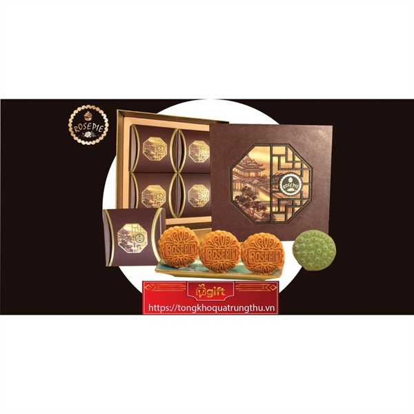 Bánh trung thu Rose Pie - Hộp Sum Vầy (RS.36A)