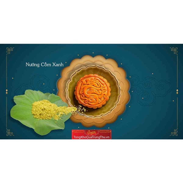 Bánh trung thu Thu Hương - Bánh Nướng Cốm Xanh (TH.NCX)
