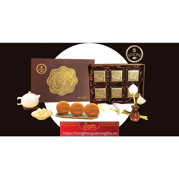 Bánh trung thu Rose Pie - Hộp Thiên Điểu (RS.56A)