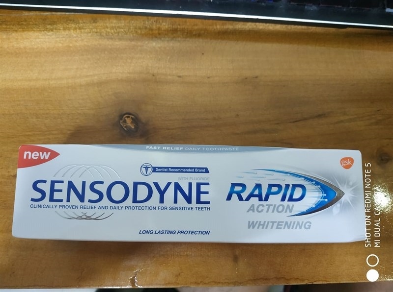 SENSODYNE RAPID ACTION WHITENING CHỐNG E BUỐT TỨC THÌ, TRẮNG RĂNG