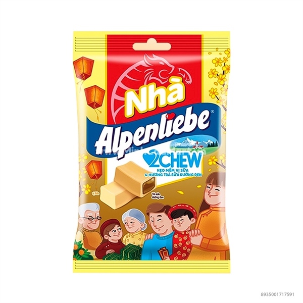 Kẹo Mềm Alpenliebe Vị Trà Sữa Đường Đen