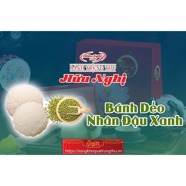 Bánh trung thu - Bánh dẻo đậu xanh Hữu Nghị (HN.DDX210)