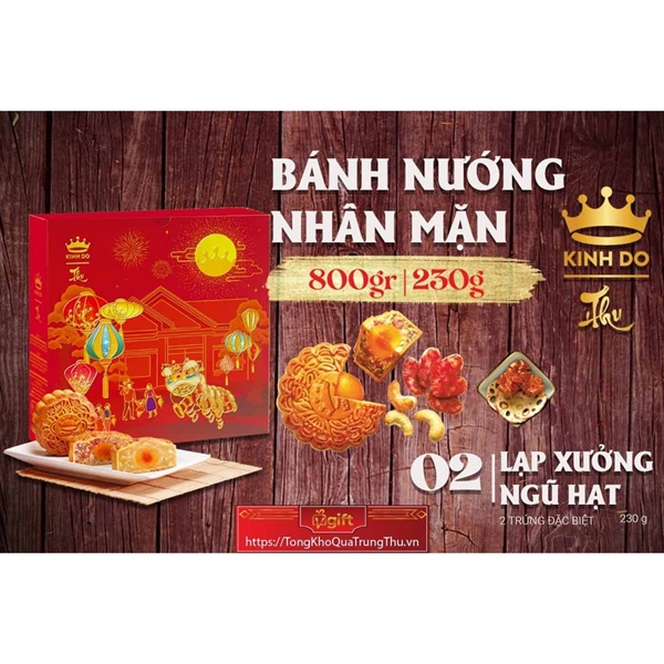 Bánh trung thu - Bánh nướng khoai môn hạt sen 2 trứng đặc biệt Kinh Đô (KD.M)