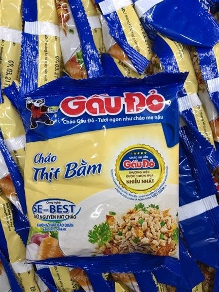 CHÁO GẤU ĐỎ THỊT BẰM 50G 136K/1TH-50G LẺ 4K ABF