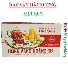 BDXRV300: BÁNH ĐẬU XANH RỒNG VÀNG H24 HỘP 300G SEN