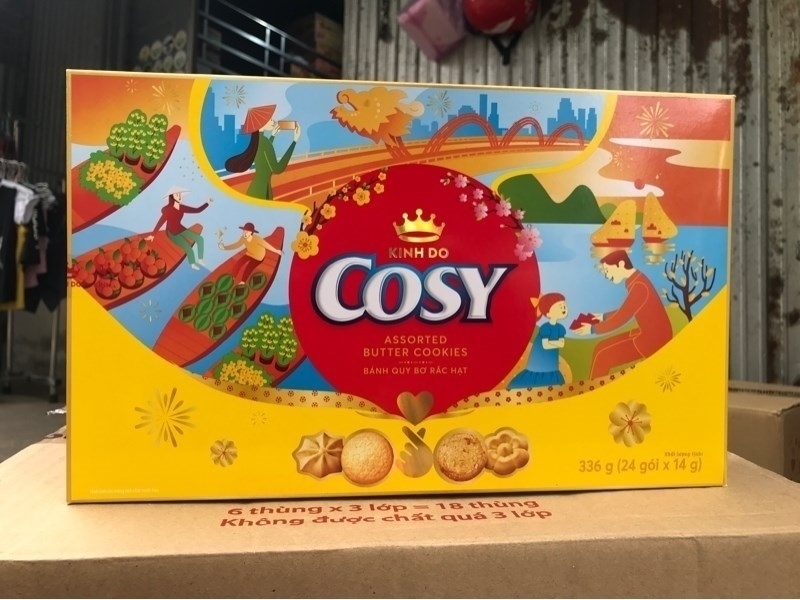 BÁNH COSY HỘP QUY BƠ THẬP CẨM RẮC HẠT 336GR 25/12/21