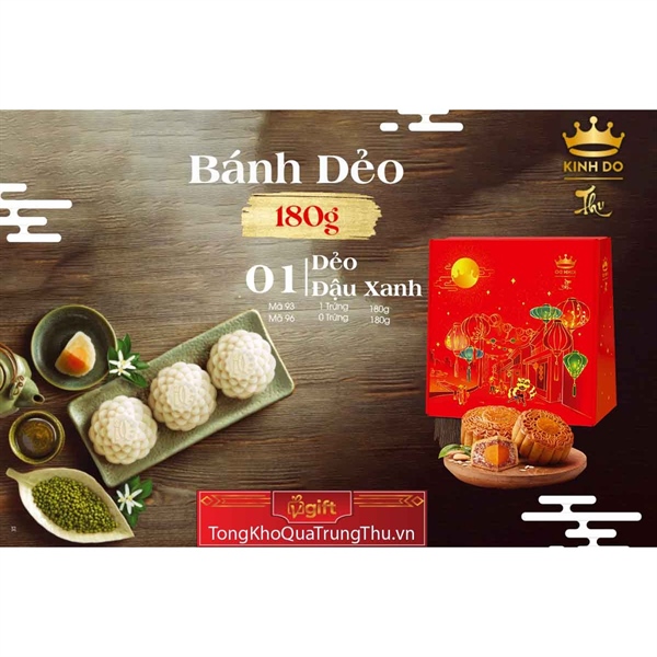 Bánh trung thu - Bánh dẻo đậu xanh Kinh Đô (KD.96)