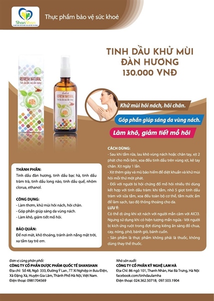 Tinh dầu khử mùi đàn hương