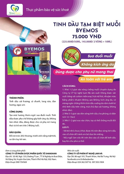 Tinh dầu Tạm biệt Muỗi BYEMOS
