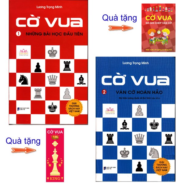 Combo bộ sách Cờ vua - thầy Lương Trọng Minh tập 1,2