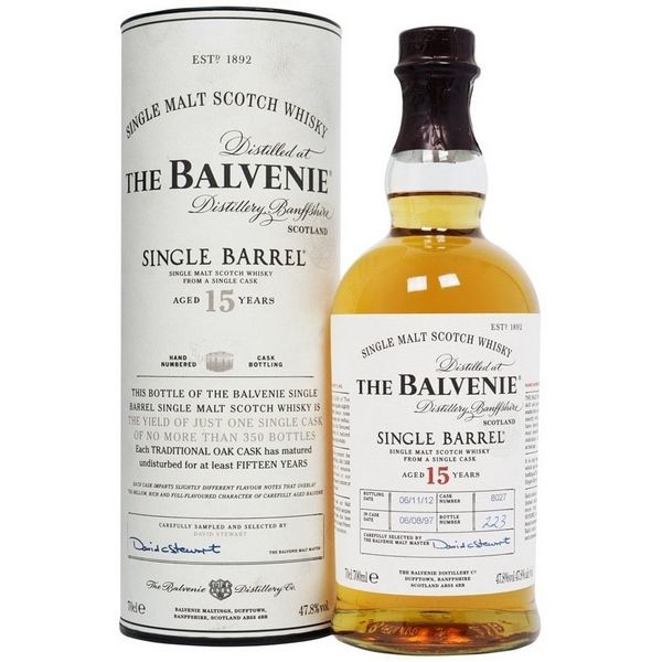Balvenie 15 Năm Single Barrel 700 ml Balvenie 15 Năm Single Barrel 700 ml