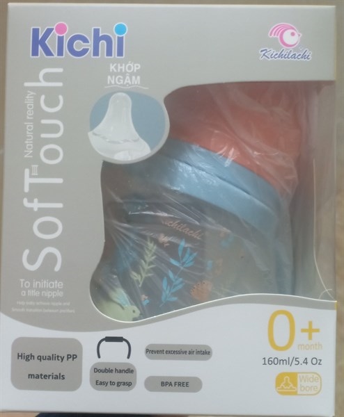 Bình sữa PP cổ rộng thế hệ thứ 3 kichilachi 160ml