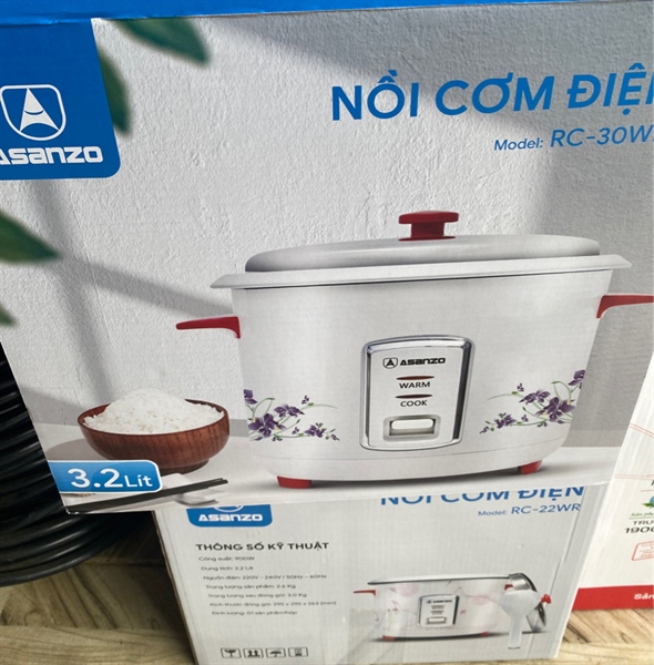 Nồi cơm asanzo 3l2 nắp rời