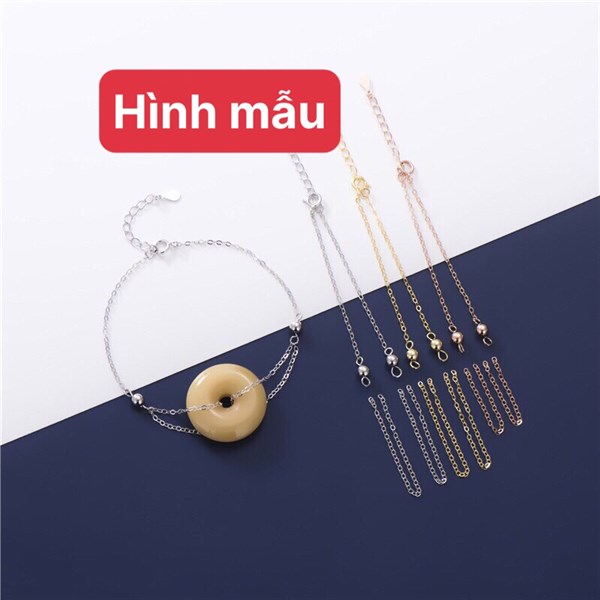 590-CHARM-(TU16T722)-VÒNG BẠC PHỐI ĐÁ ĐT,LU
