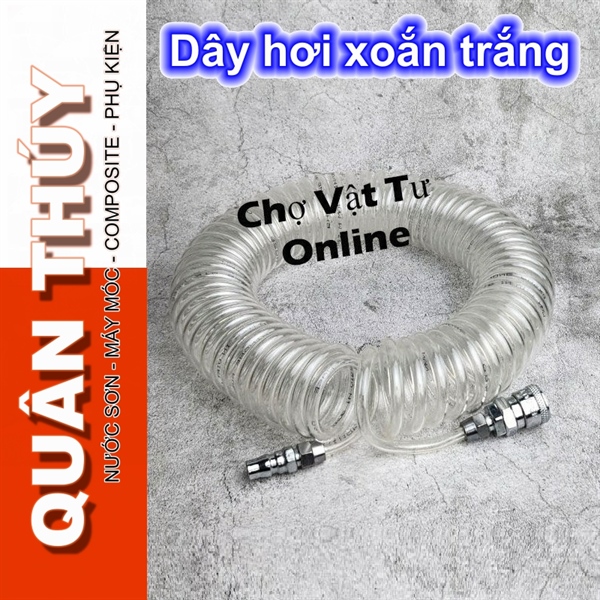 Dây hơi xoắn Trắng Lion 5x8mm (6m)