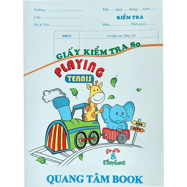Tập kiểm tra 84 trang Voi và Hươu Cao Cổ TKT-80