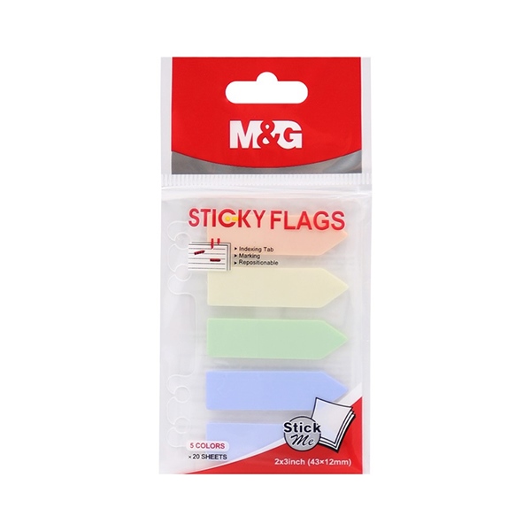 Đánh dấu trang M&G Pastel YS-451 5 màu x 20 tờ (2x3 inch - 43x12mm)