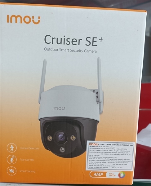 Camera wifi imou S41FEP (Cruiser SE+ 4MP Xoay Ngoài trời 355°-90°, 2560x1440, 3.6mm, H.265, Đàm thoại 2 chiều, Đèn báo động, Có màu ban đêm, có LAN)