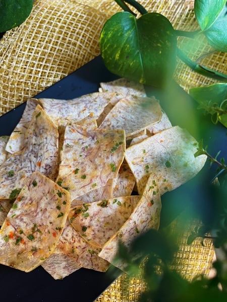Khoai Môn Sấy Lát Mắm Hành
