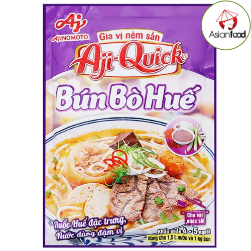 GIA VỊ NÊM SẴN BÚN BÒ HUẾ AJI-QUICK 59G / AJI QUICKスープの素 ブンボーフエ牛肉風味 59G