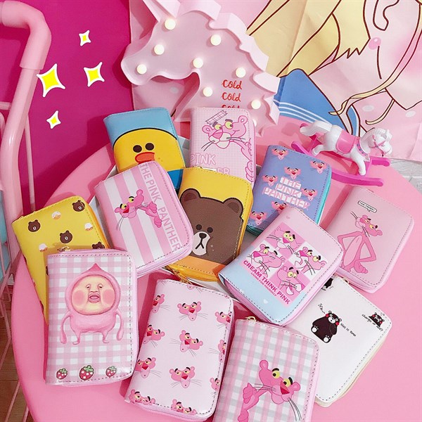 Ví da PU đựng tiền chữ nhật Hàn Quốc ulzzang